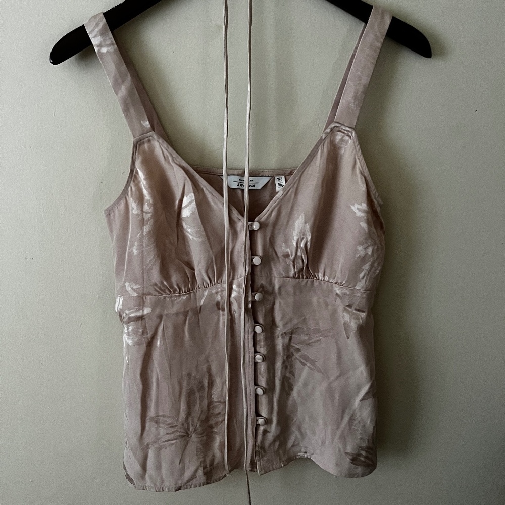 &other stories jacquard blouse in rose size 36